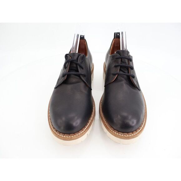 Miz Mooz Wren Loafers Womens 38 7.5 / 8 Black Leather Platform Lug Sole Lace Up - Picture 7 of 11